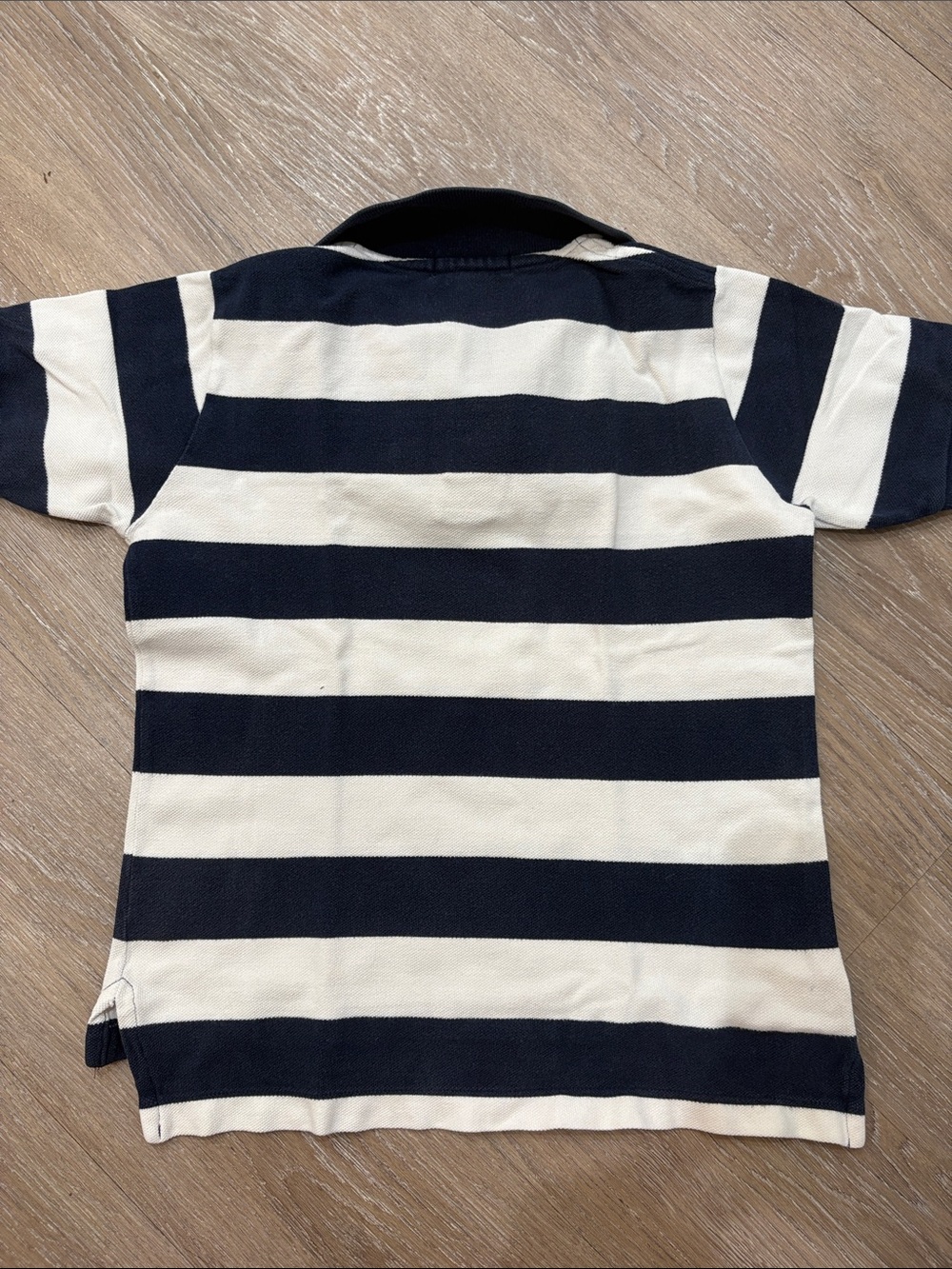 Polo by Ralph Lauren Navy & Cream Striped Polo Shirt Kids 5 - Picture 4 of 6